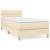 Pat box spring cu saltea, crem, 80x200 cm, textil GartenMobel Dekor
