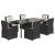 Set mobilier de grădină cu perne, 7 piese, negru, poliratan GartenMobel Dekor