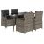 Set mobilier de grădină cu perne, 5 piese, gri, poliratan GartenMobel Dekor