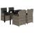 Set mobilier de grădină cu perne, 5 piese, gri, poliratan GartenMobel Dekor