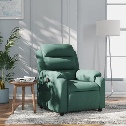 Fotoliu rabatabil, verde închis, material textil GartenMobel Dekor
