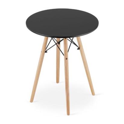 Masa stil scandinav, Artool, rotund, MDF si lemn, negru, 60x72 cm GartenVIP DiyLine