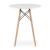 Masa stil scandinav, Artool, rotund, MDF si lemn, alb, 60x72 cm GartenVIP DiyLine