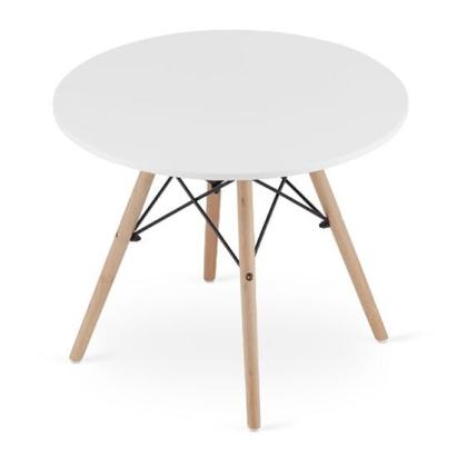 Masa stil scandinav, Artool, rotund, MDF si lemn, alb, 60x50 cm GartenVIP DiyLine