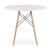 Masa stil scandinav, Artool, rotund, MDF si lemn, alb, 90x72 cm GartenVIP DiyLine