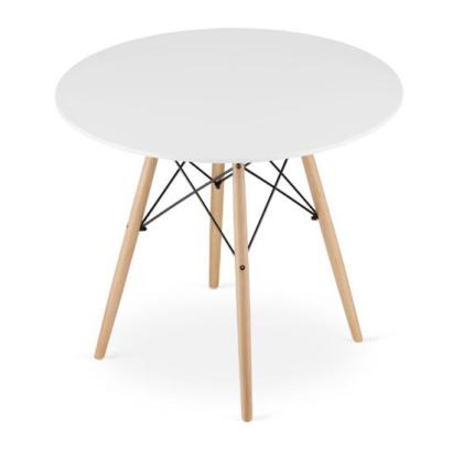 Masa stil scandinav, Artool, rotund, MDF si lemn, alb, 90x72 cm GartenVIP DiyLine