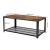 Masuta cafea, Vasagle, cu raft depozitare, dreptunghiulara, pal si metal, maro rustic, 106.2x60.2x45 cm GartenVIP DiyLine