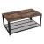 Masuta cafea, Vasagle, cu raft depozitare, dreptunghiulara, pal si metal, maro rustic, 106.2x60.2x45 cm GartenVIP DiyLine