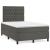 Pat box spring cu saltea, gri închis, 120x200 cm, catifea GartenMobel Dekor