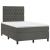Pat box spring cu saltea, gri închis, 120x200 cm, catifea GartenMobel Dekor
