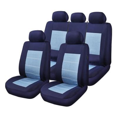 Huse Scaune Auto RoGroup Blue Jeans, cu fermoare pentru bancheta rabatabila, 9 Bucati Automobile ProTravel