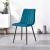 Scaun dining, tapiterie stofa, inaltime totala 91 cm, latime 43 cm, picioare metalice negre, stil elegant, verde MultiMark GlobalProd