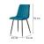 Scaun dining, tapiterie stofa, inaltime totala 91 cm, latime 43 cm, picioare metalice negre, stil elegant, verde MultiMark GlobalProd