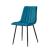 Scaun dining, tapiterie stofa, inaltime totala 91 cm, latime 43 cm, picioare metalice negre, stil elegant, verde MultiMark GlobalProd