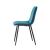 Scaun dining, tapiterie stofa, inaltime totala 91 cm, latime 43 cm, picioare metalice negre, stil elegant, verde MultiMark GlobalProd