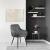 Scaun elegant pentru dining, tip fotoliu, tapiterie catifea gri, inaltime 83 cm, cadru metalic MultiMark GlobalProd
