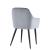 Scaun elegant pentru dining, tip fotoliu, tapiterie catifea gri, inaltime 83 cm, cadru metalic MultiMark GlobalProd