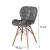 Scaun bucatarie, stil scandinav, tapiterie catifea gri, cadru lemn MultiMark GlobalProd