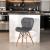 Scaun bucatarie, stil scandinav, tapiterie catifea gri, cadru lemn MultiMark GlobalProd