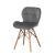 Scaun bucatarie, stil scandinav, tapiterie catifea gri, cadru lemn MultiMark GlobalProd