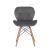 Scaun bucatarie, stil scandinav, tapiterie catifea gri, cadru lemn MultiMark GlobalProd