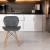 Scaun bucatarie, stil scandinav, tapiterie catifea gri, cadru lemn MultiMark GlobalProd