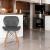 Scaun bucatarie, stil scandinav, tapiterie catifea gri, cadru lemn MultiMark GlobalProd