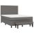 Pat box spring cu saltea, gri, 140x190 cm, piele ecologică GartenMobel Dekor