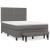 Pat box spring cu saltea, gri, 140x190 cm, piele ecologică GartenMobel Dekor