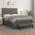 Pat box spring cu saltea, gri, 140x190 cm, piele ecologică GartenMobel Dekor
