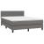 Pat box spring cu saltea, gri, 140x190 cm, piele ecologică GartenMobel Dekor