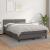 Pat box spring cu saltea, gri, 140x190 cm, piele ecologică GartenMobel Dekor
