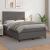 Pat box spring cu saltea, gri, 140x190 cm, piele ecologică GartenMobel Dekor