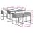 Set mobilier de grădină cu perne, 5 piese, negru, poliratan GartenMobel Dekor