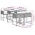 Set mobilier de grădină, 5 piese, cu perne, maro, poliratan GartenMobel Dekor