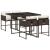 Set mobilier de grădină, 5 piese, cu perne, maro, poliratan GartenMobel Dekor
