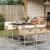 Set mobilier de grădină cu perne, 5 piese, bej, poliratan GartenMobel Dekor