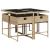 Set mobilier de grădină cu perne, 5 piese, bej, poliratan GartenMobel Dekor