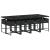Set mobilier de grădină cu perne, 9 piese, negru, poliratan GartenMobel Dekor