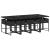 Set mobilier de grădină cu perne, 9 piese, negru, poliratan GartenMobel Dekor