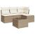 Set canapele de grădină cu perne, 5 piese, bej, poliratan GartenMobel Dekor