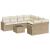 Set canapele de grădină, 9 piese, cu perne, bej, poliratan GartenMobel Dekor