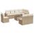 Set canapele de grădină, 9 piese, cu perne, bej, poliratan GartenMobel Dekor