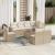 Set canapele de grădină, 9 piese, cu perne, bej, poliratan GartenMobel Dekor
