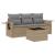 Set canapele de grădină, 4 piese, cu perne, bej, poliratan GartenMobel Dekor