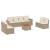 Set canapele de grădină, 9 piese, cu perne, bej, poliratan GartenMobel Dekor