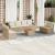 Set canapele de grădină, 9 piese, cu perne, bej, poliratan GartenMobel Dekor