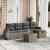 Set mobilier grădină cu perne, 6 piese, gri, poliratan GartenMobel Dekor