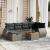 Set canapele de grădină, 7 piese, cu perne, gri, poliratan GartenMobel Dekor