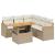 Set canapele de grădină cu perne, 6 piese, bej, poliratan GartenMobel Dekor